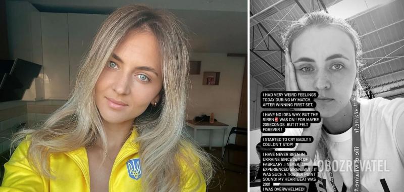 Бельгийская теннисистка расплакалась во время матча, из-за звука, который напомнил ей о войне в Украине
