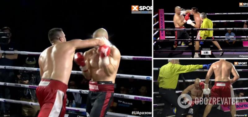 Известный украинский тяжеловес нокаутом завоевал два чемпионских титула. Видео